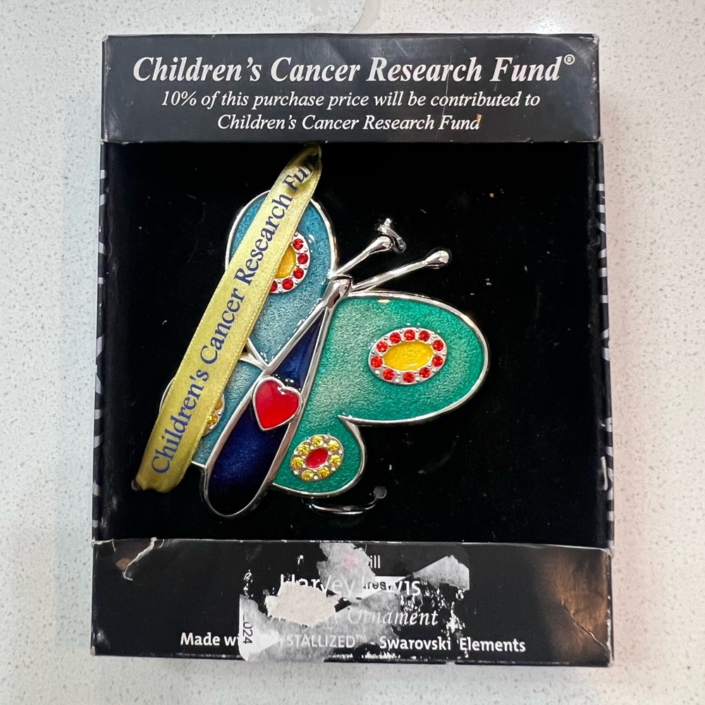 2006 Butterfly Swarovski Ornament Harvey Lewis Children’s Cancer‎ Research